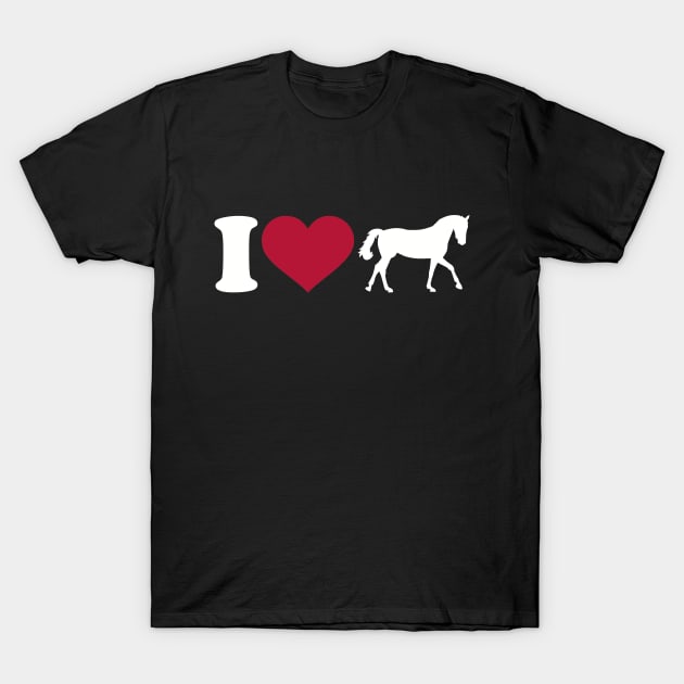 I love Horses T-Shirt by Designzz